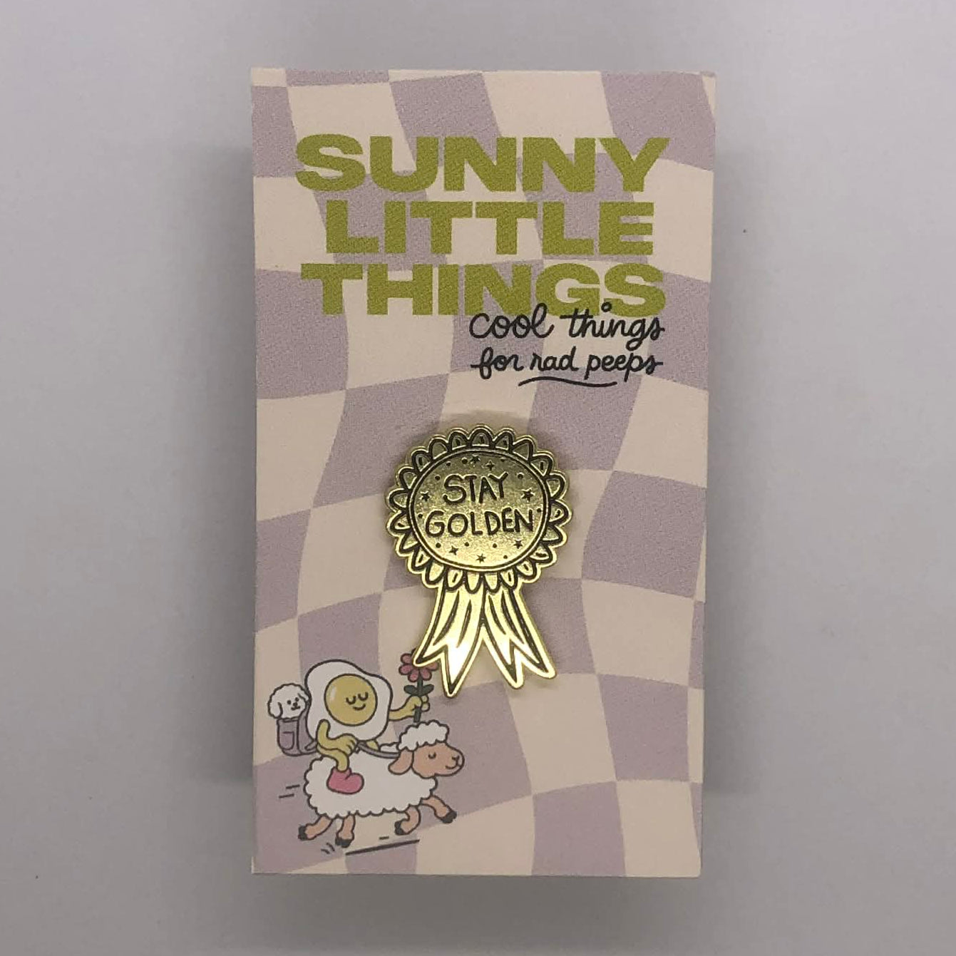 Stay Golden Rosette Pin