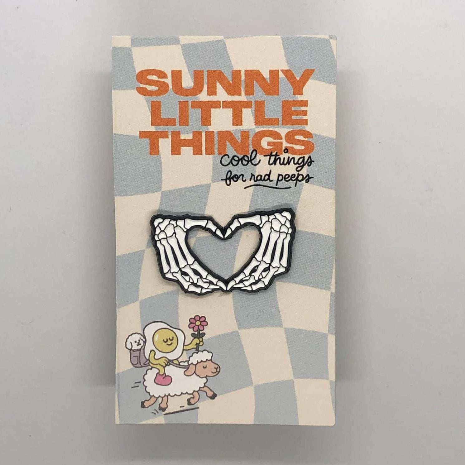 Skeleton Love Heart Pin